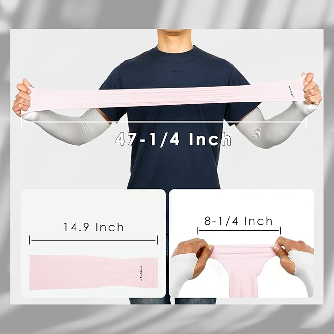 Achiou Arm Sun Sleeves Compression UV Protection Cooling for Men Women Summer Sunblock Basketball Football, Cover Arms Tattoo