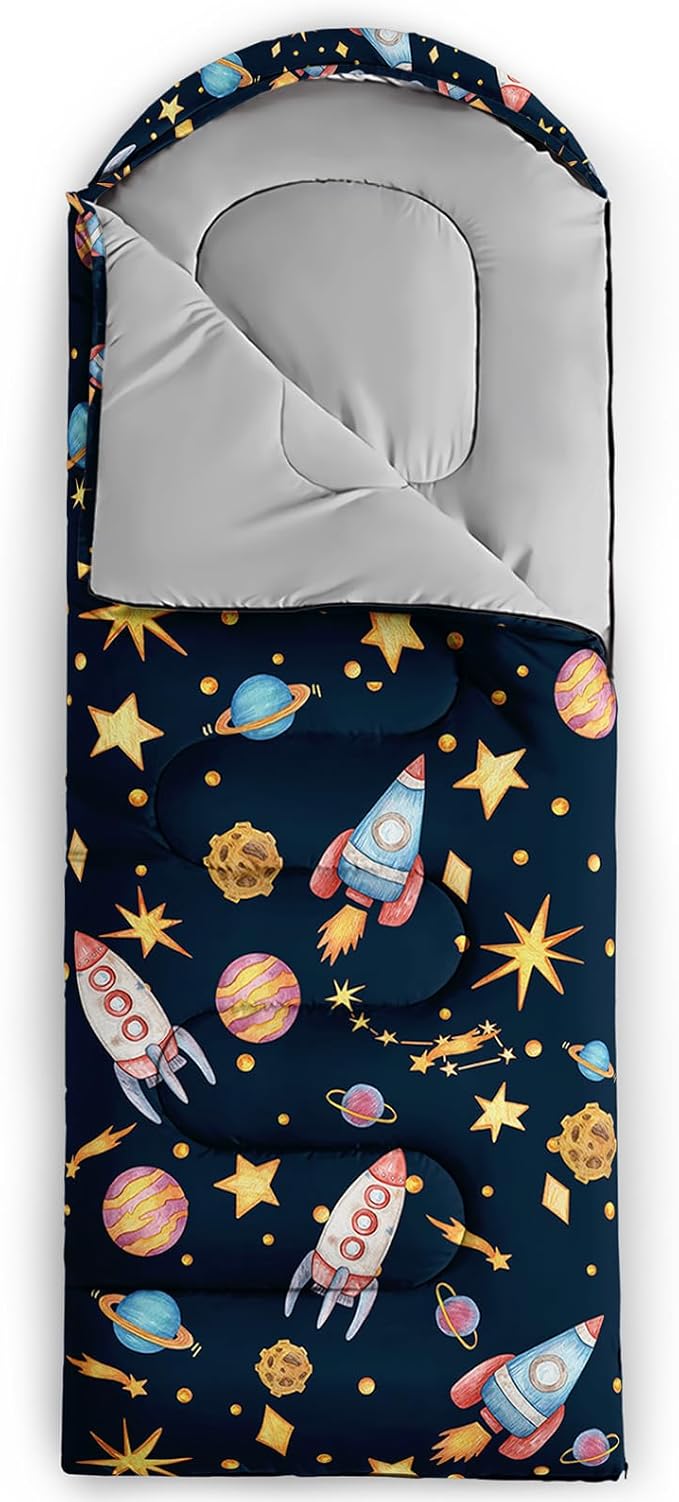 QOOMO Camping Sleeping Bags,3 Season Warm & Cool Weather,Lightweight,Waterproof Sleeping Bags for Adults & Kids,Traveling,and Outdoors,Camping Gear Equipment