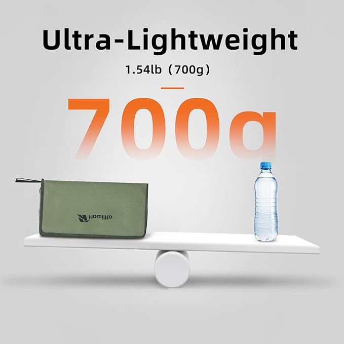 Camping Stool, 16in Tall Portable Folding Stool with Carry Bag, Upgraded Ultralight Chair with Roomy Seat for Adults, Holds 280lbs, Ideal for Hiking, Fishing, Outdoor Use, Green