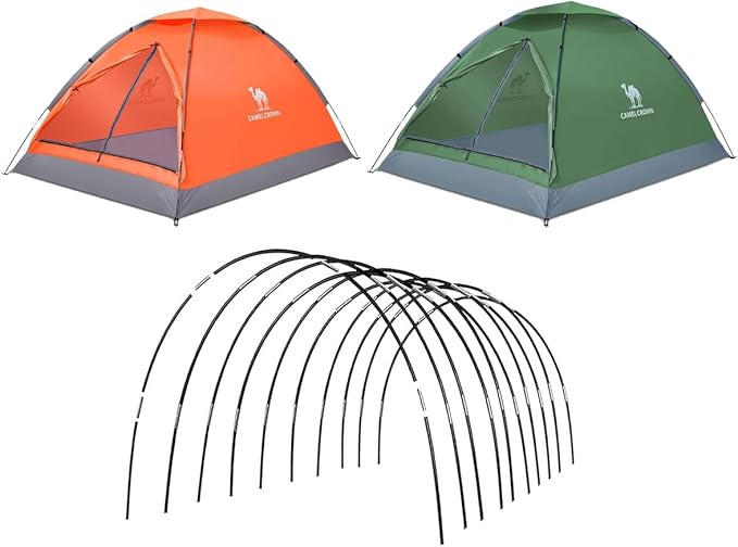 DIY Tent Pole, Replacement Tent Pole, Greenhouse Hoops,Telescopic Rod,Long Approximately 52ft, Diameter - 6.5mm,36 Packs, for Hiking Camping Backpacking Tent