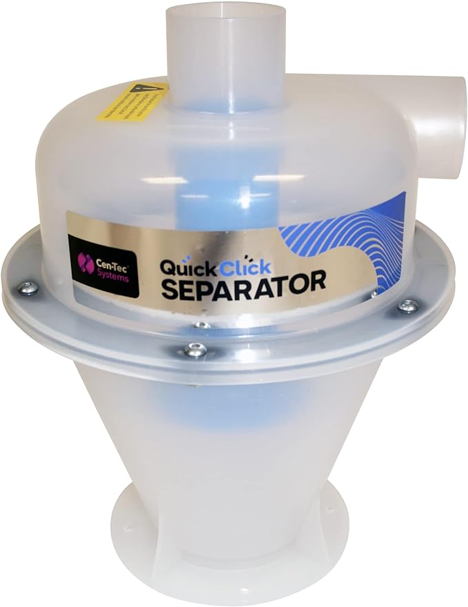 Assembled Quick Click Dust Separator with 5 Gallon Locking Collection Bin and Power Tool Adapter Set with 16 Ft. Hose