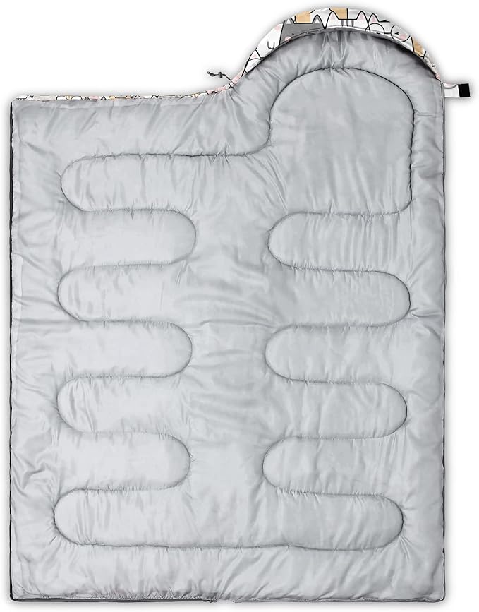 QOOMO Camping Sleeping Bags,3 Season Warm & Cool Weather,Lightweight,Waterproof Sleeping Bags for Adults & Kids,Traveling,and Outdoors,Camping Gear Equipment