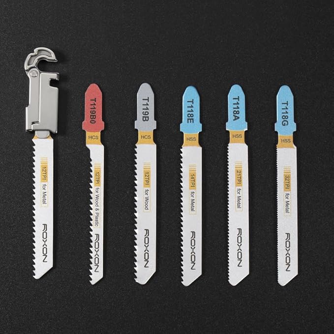 Roxon FT07 Bulid Your Own Multitool - FLEX Implements Tools Accessories Set (Box Cutter, Ruler & Magnetic grabber, Pen & Tweezers & Needle, T Shank Adapter)