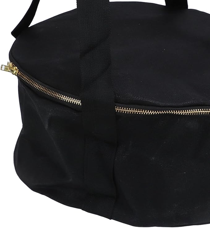 Pans Storage Bag, Dustproof Canvas Zipper Cooker Frying Pan Tableware Storage Bag Organizer with Strap for Outdoor Camping Hiking