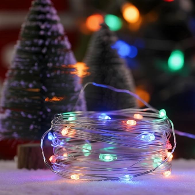 USB Fairy Lights 2 Pack,100 LED Plug in String Lights with 8 Modes for Indoor and Outdoor,Bedroom Decor,Wedding Party Christmas Valentine's Day Wreath DIY Decoration,Multicolour