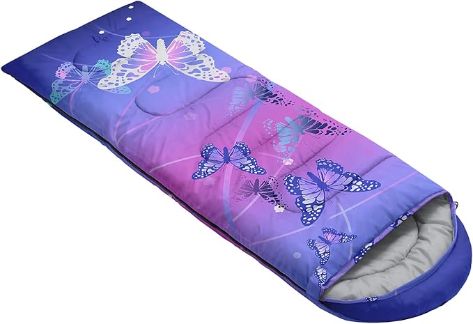 QOOMO Camping Sleeping Bags,3 Season Warm & Cool Weather,Lightweight,Waterproof Sleeping Bags for Adults & Kids,Traveling,and Outdoors,Camping Gear Equipment