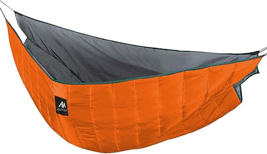 AYAMAYA Single & Double Hammock Underquilt Full Length Big Size Under Quilts for Hammocks, Camping Backpacking Essential, Winter Cold Weather Warm UQ Blanket Bottom Insulation