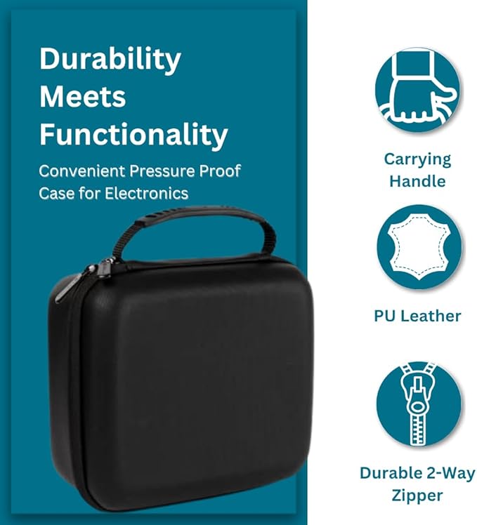 Hard Case With Customizable Protective Foam - Interior: 9.5" x 7.5" x 4.75" - Lightweight Hard Shell Camera Case with Zipper for GoPro, Camera, Electronics, Cosmetic, Makeup & More - EVA Protection