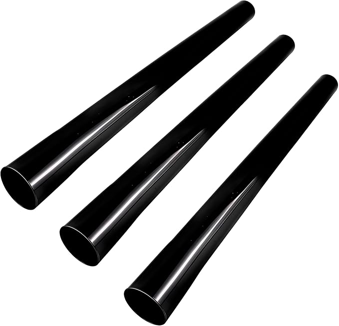 3Pack Vacuum Extension Tubes, 1.25 Inch Diameter, 14.76 Inch Length - Black | Compatible with 1-1/4 Inch Hose Wet/Dry Vacuum Cleaners | Versatile Tool (Black, 3 P 14.76 ")
