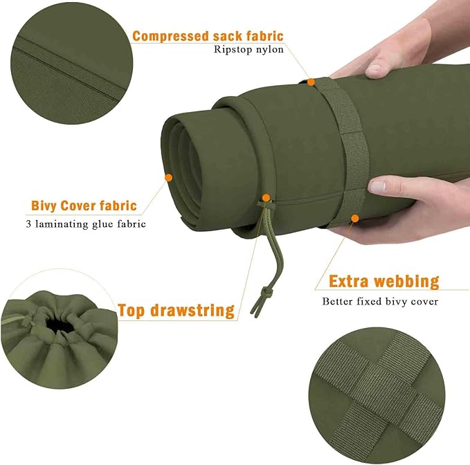 MT Army Military Modular Sleeping Bags System, Multi Layered with Bivy Cover for All Season, Woodland/Multicam