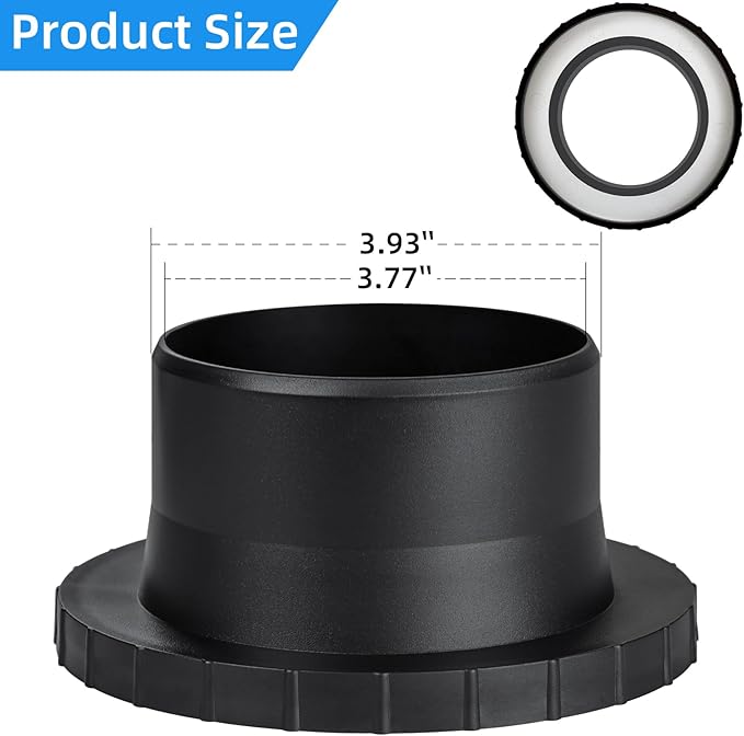 4 Inch Dust Collection Fittings for Magnetic Dust Collection Coupler,Steel Ring Receiver Dust Collector Steel Port w/Dust Control Flex Cuff,Quick Connect to Drum Sander Planer