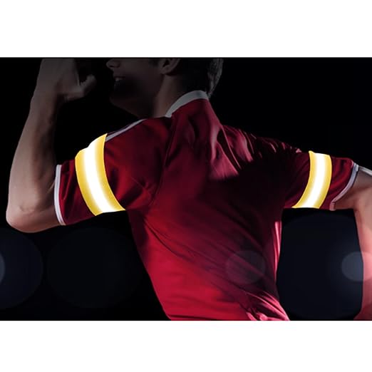 4 PCS Reflective Wrist Strap 4x1.5cm Safety Gear Reflective Wristbands High Visibility Ankle Bands Reflector Armband Self-Adhesive Reflective Bands for Walking,Night Sports Fluorescent Green