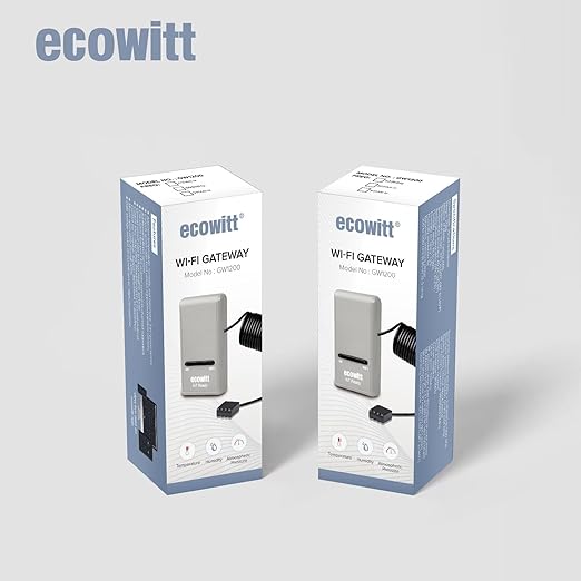 ECOWITT Wi-Fi Gateway Weather Station, with Built-in Temperature, Humidity, and Barometric Sensors, IOT Ready, Supports Ecowitt Sensors Developed, USB Power, 915 MHz