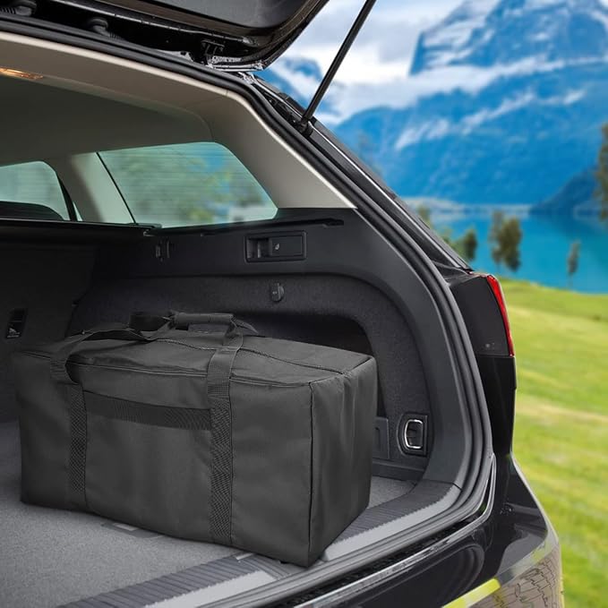 COOLBEBE 24" Sports Duffle Bag - 53L Travel Duffel Tote Bag with Upgrade Zipper Weekender Overnight, Durable & Water Resistant, Camping duffle Black