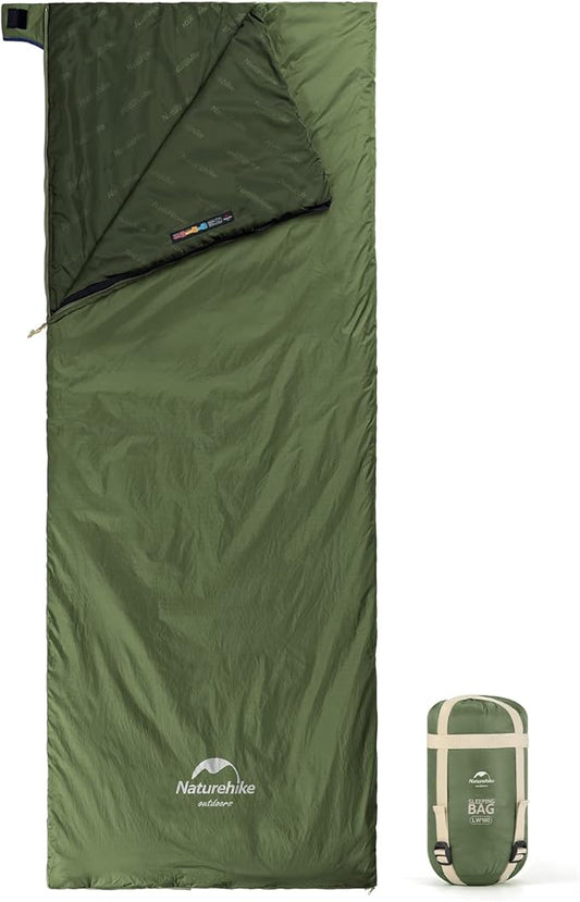 Naturehike Lightweight Compact Sleeping Bag, Envelope Ultralight Backpacking Sleeping Bag Portable, Waterproof, Comfort with Compression Sack for Cold&Warm, Camping, Traveling, Hiking