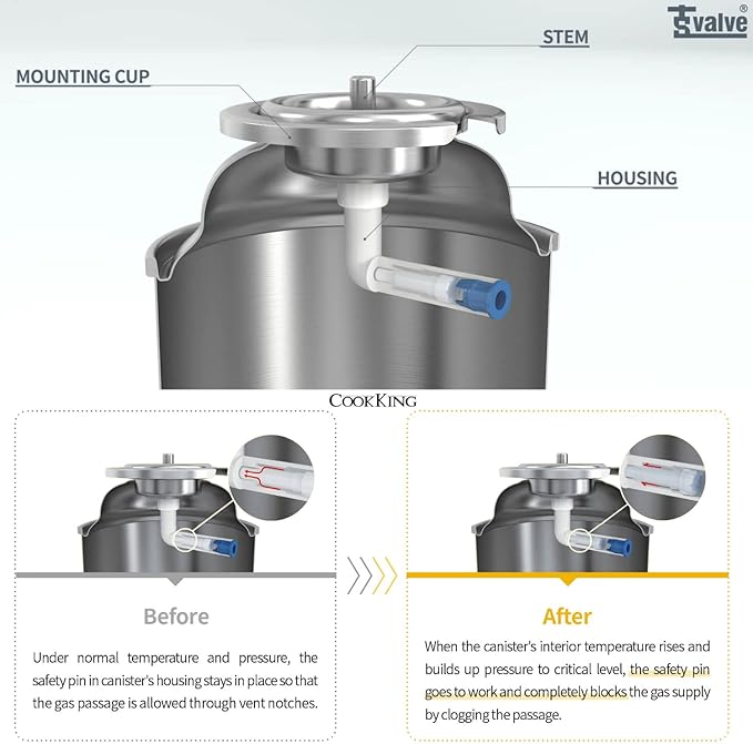 8oz Butane Fuel Canisters Cylinders with Dual Safety System for Portable Gas Stove, Camping Stoves, Gas Burners, Cooking Torch, UL Listed, Made in Korea (8 Pack)