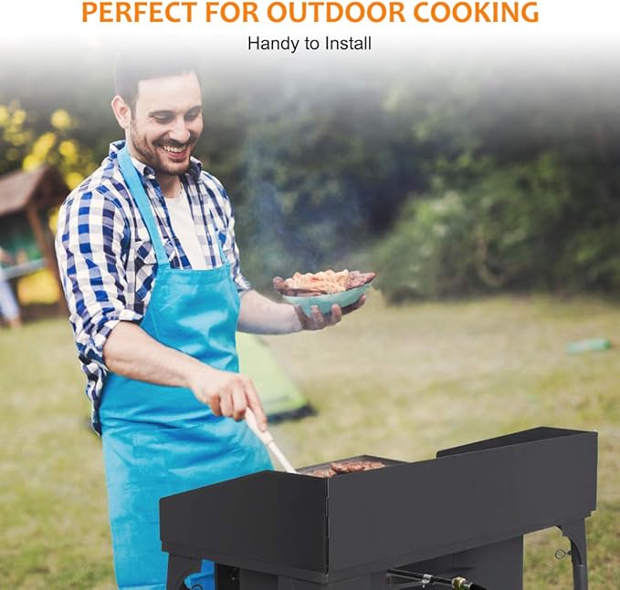 Camplux Double Propane Burner, Gas Burner Outdoor Stove Burner Gas, Up to 260,000 BTU/Hr Dual Burner Propane Stove with Propane Burner stand, Gas Burners for Cooking Outside Stove for Cooking Gas