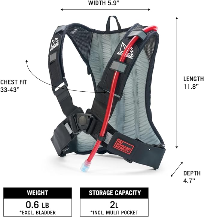USWE Outlander Hydration Pack with Water Bladder, Hydration Backpack - Backpack for Cycling, MTB, Trail Running & More
