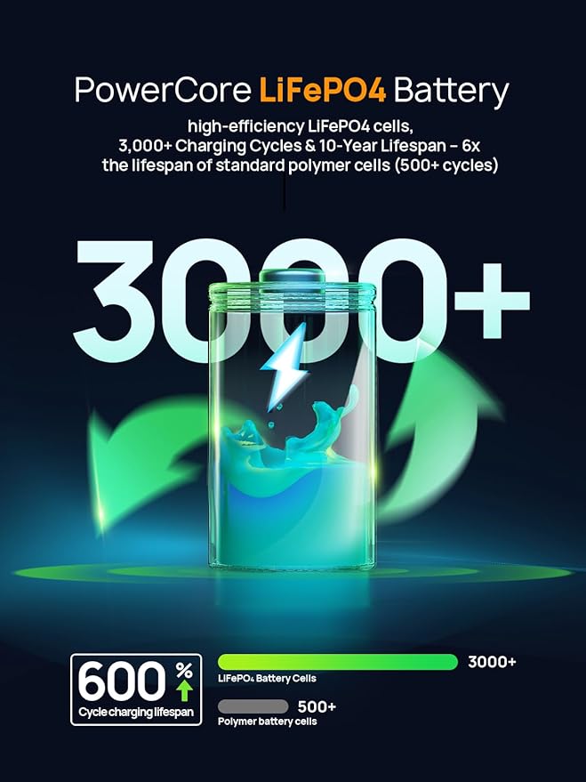 AFERIY 145W DC Portable Power Station w/ 100W PD Retractable USB-C Cable, 99.2Wh LiFePO4 Battery Dual Way 100W PD, Solar Generator,TSA Approved Portable Power Bank, 6 Protections for Camping Travel