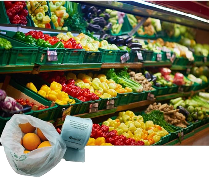 100% Certified Home Compostable Produce Bags, 1000 Count, 14 x 18 Inches, Hold Up to 14 Lbs, ASTM D6400, EN 13432, US BPI & Europe OK Compost Home Certified