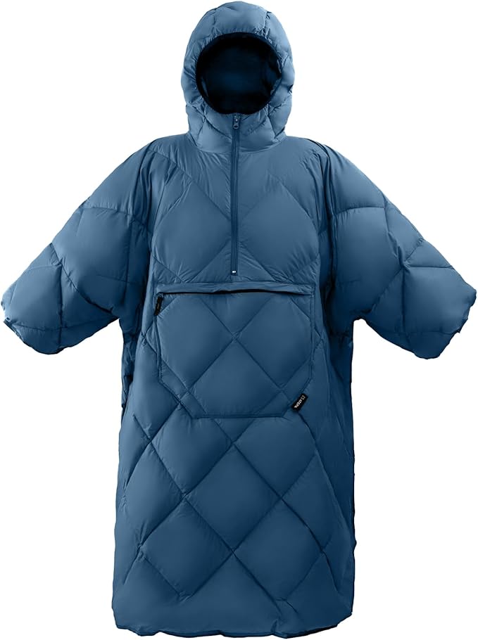 ATEPA Wearable Sleeping Bag, Recycled Warm Camping Wearable Blanket Poncho for Outdoor Sports, Camping Gifts for Women Men