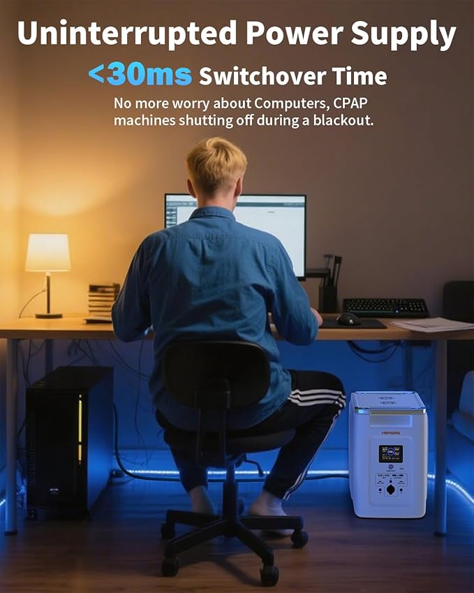 Expansion Battery Alpha 2000X,2048Wh LiFePO4 Extra Battery Pack for Portable Power Station Alpha 2000,15 Units In Parallel,Up To 32kwh Expandable Capacity for Outdoor RV Camping and Home Emergency