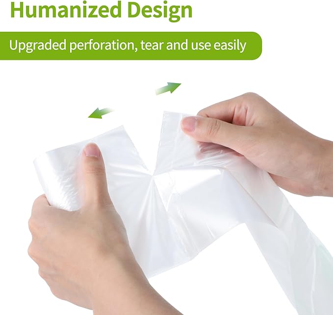 Small Trash Bags 1.2-Gallon: Bathroom Trash Bags Small Garbage Bags Clear Trash Bags for Bathroom Bedroom Office - Mini Trash Liners (Clear, 150 Counts)