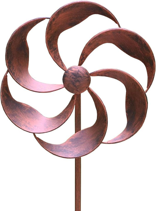 360 Degree Swivel Metal Wind Spinner Single Blade Willow Leaves Classic Outdoor Decor for Garden Patio Lawn Yard 48x10 Inches