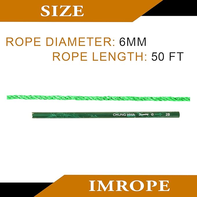 6mm x 50 Feet Dark Green Green Jute Rope, Twine for Gardening Tomato Climbing Plant Tie Floristry Crafts Gift Wrapping Packing Decor