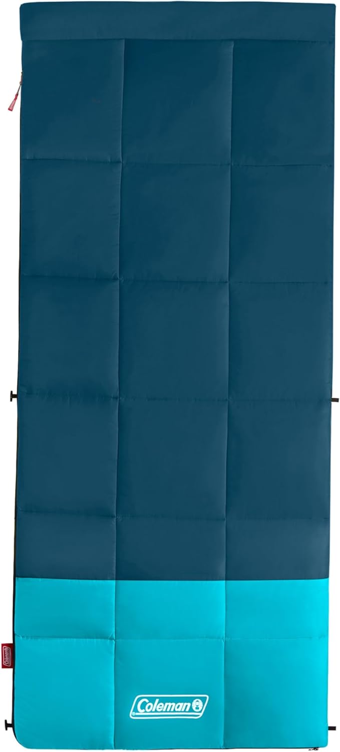 Coleman Kompact 20°F/30°F/40°F Sleeping Bag, Cool-Weather Adult Sleeping Bag with Heat Retention, Stuff Sack, & Snag-Free Zipper, Great for Camping, Sleepovers, Guests & More
