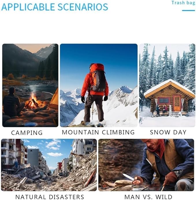 Emergency Sleeping Bag, 84"X36" Waterproof Survival Emergency Sleeping Bags for Survival, Pocket Size Survival Blanket, Thermal Bivy Sack for Outdoor Camping, Hiking,Hunting