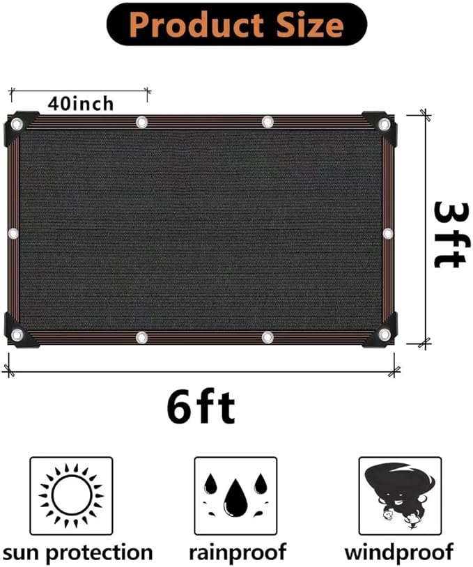 Shade Cloth - 70-90% Sunblock Net for Garden Patio,Shade Sails for Plants Greenhouse Outdoor Pergola Lawn Swimming Pool Sun Shade Cloths for Kennel Chicken Coop Easier to Hang Shade Net Cover