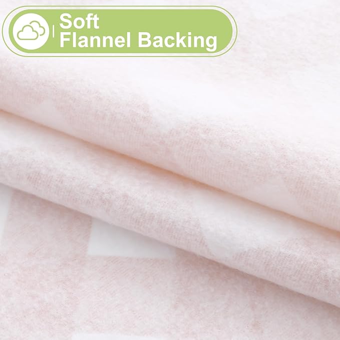 Smiry Round Plastic Table Cloth, Waterproof Vinyl Tablecloth with Flannel Backing, Wipeable Buffalo Plaid Table Cover for Dining, Indoor and Outdoor (Orange & White, 60" Round)