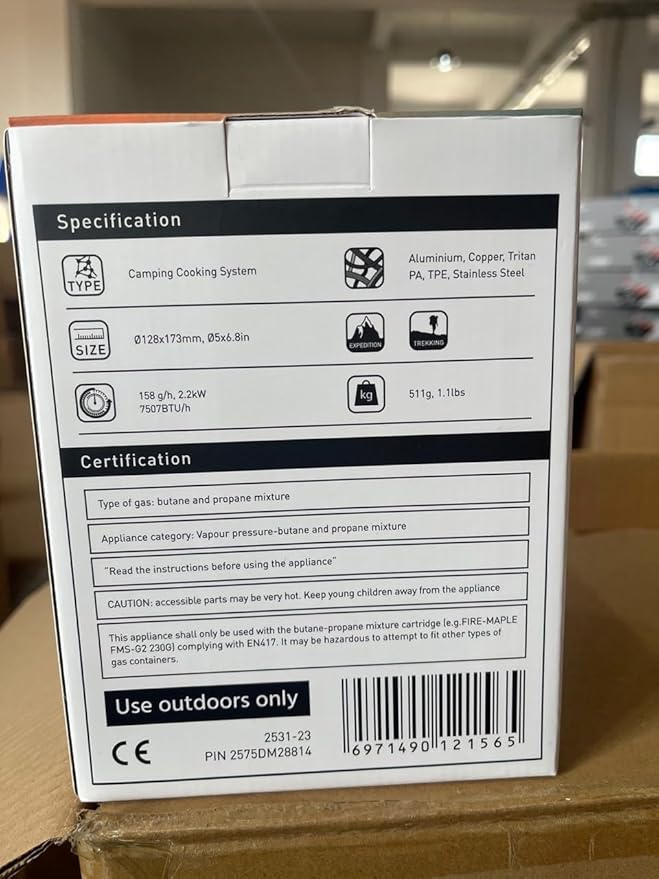 Fire-Maple "Fixed Star 1" Personal Cooking System | Pot/Jet Burner Stove System with Electric Ignition | Ideal for Hiking, Camping, Backpacking, Fishing, Hunting Trips and Emergency Use