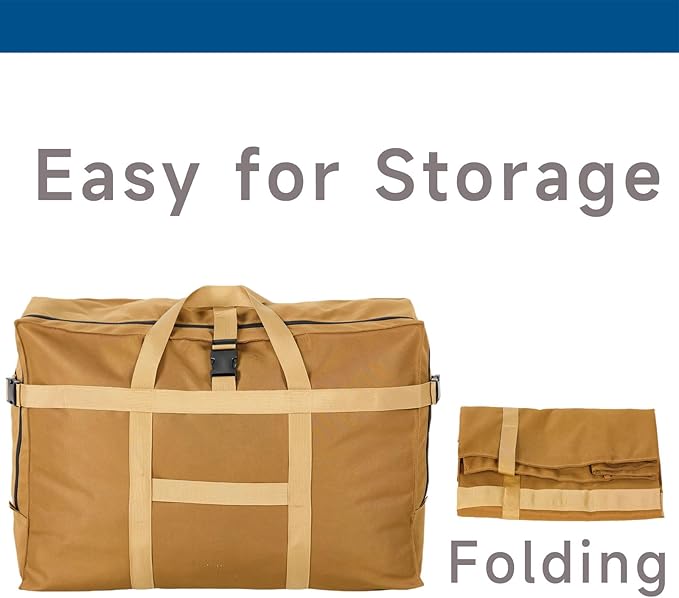 Large Duffel Bag, Waterproof Carry on Weekend Overnight Storage Bag over Luggage for Airline, Travel, Camping, Moving