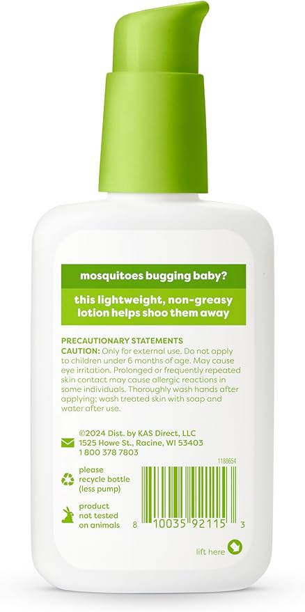 Babyganics Mosquito Repellent Lotion, Made with Plant and Essential Oils, Non-Greasy, 4oz