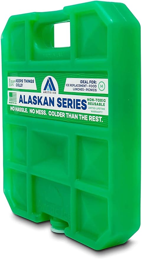 Arctic Ice Alaskan Series Long Lasting Reusable Ice Pack - Freezes at 32° Fahrenheit - Keeps Food & Drinks Cool Without The Risk of Freezing