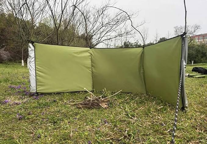 WANLIAN Windbreaks Stove Windscreen Oxford cloth(No included Poles)Camping Beach Windshield Shelter,Backpack Portable Picnic Screen,Sunshade Screen,Outdoor Caravan Privacy Shield,for Garden BBQ Picnic