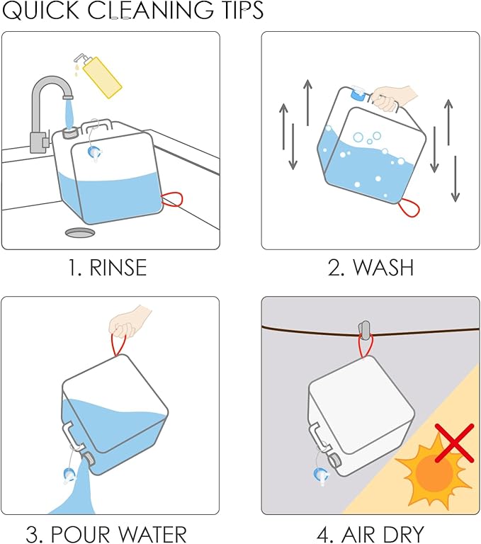 Collapsible Water Container Jug with Spigot, 2 Packs 5.3 Gallon BPA Free Camping Water Storage Carrier for Outdoor Hiking Backpacking & Emergency Survival Kit, Foldable Portable Canteen