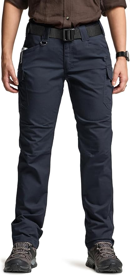 CQR Women's Flex Stretch Tactical Pants, Water Resistant Ripstop Cargo Work Pants with Pockets for Outdoor & Hiking