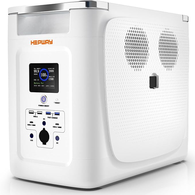 Alpha 2000 Portable Power Station 2000W,Solar Generator 2048Wh Expandable to 32768Wh,APP WIFI Remote Control 10 ms UPS LiFePO4 Backup Battery E-Turbo 3600W,1.3Hrs Fast Charging for Outdoor,RVs