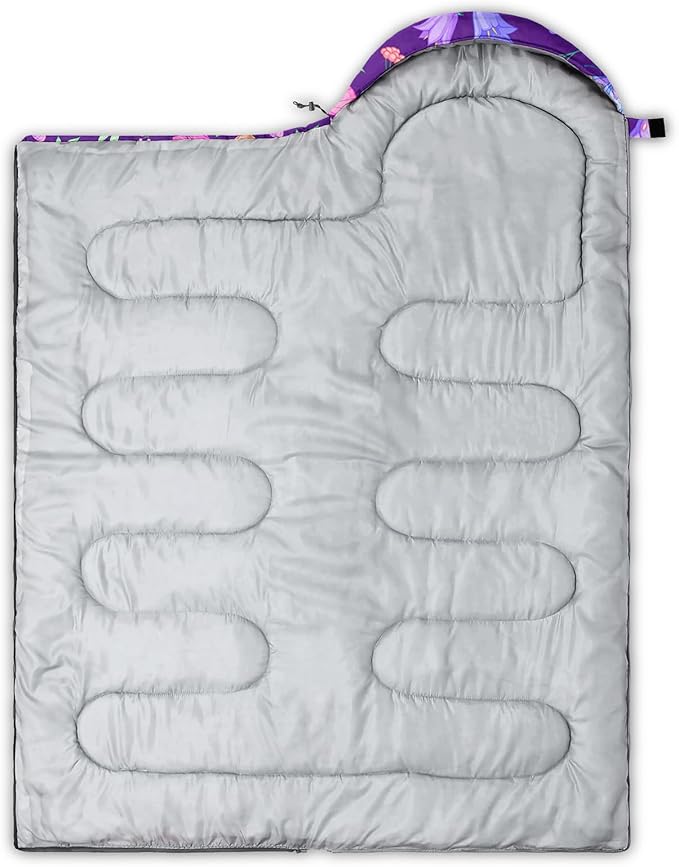 QOOMO Camping Sleeping Bags,3 Season Warm & Cool Weather,Lightweight,Waterproof Sleeping Bags for Adults & Kids,Traveling,and Outdoors,Camping Gear Equipment