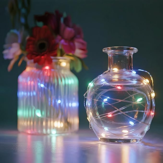 USB Fairy Lights 2 Pack,100 LED Plug in String Lights with 8 Modes for Indoor and Outdoor,Bedroom Decor,Wedding Party Christmas Valentine's Day Wreath DIY Decoration,Multicolour