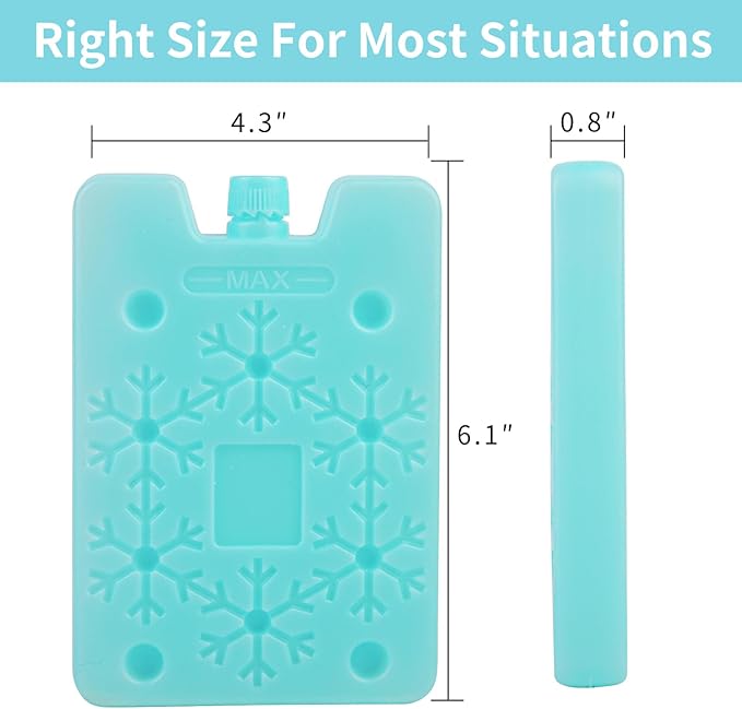 4/8 Pack Ice Packs for Lunch Boxes & Coolers, Slim Reusable Lunchbox Cooler for Women, Quick Freeze Space Saving Freezer Icepack, Long-Lasting Picnic Accessories Small Cold Pack, Travel Essentials
