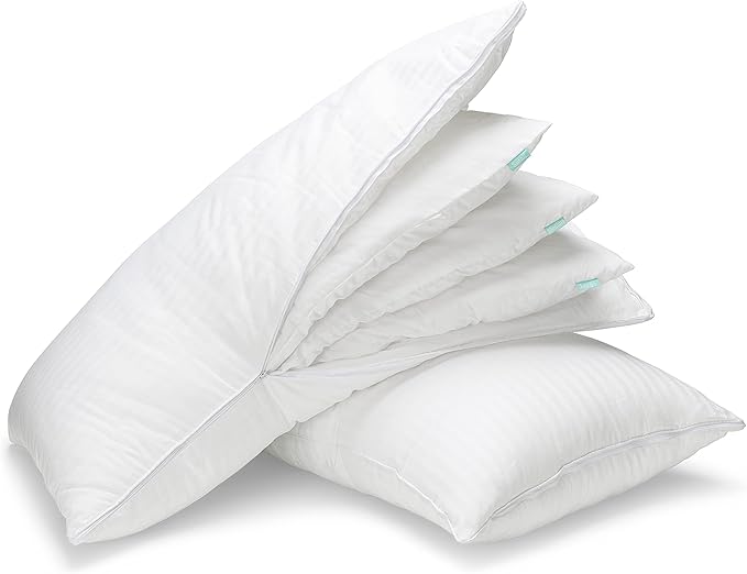 EverSnug Adjustable Pillows for Sleeping, Cooling Support, Set of 2 (King, Goose Feather)