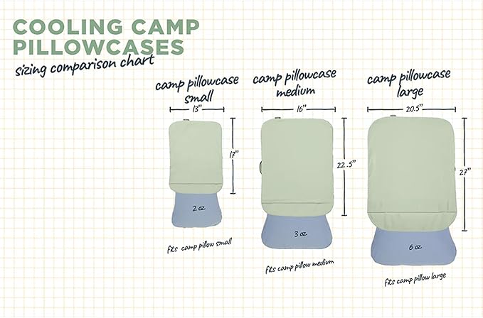 HEST Camping Pillow - Temperature Resilient, Memory Foam, Packable Travel Pillow