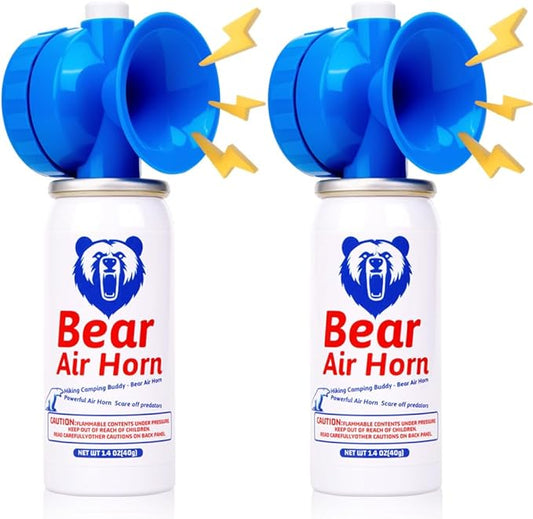 1.4oz Bear Horn for Self Defense, 123dB Loud Mini Air Horn, Audible Up to 1/2 Mile, Safety Air Horn for Hiking,Camping and Outdoor Protection（1.2.4）