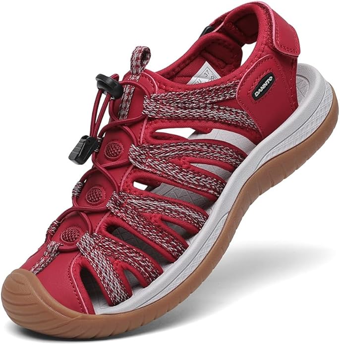 Dannto Women's Closed Toe Hiking Sandals Walking Water Sandal Comfort Athletic Sport Outdoor Sandals