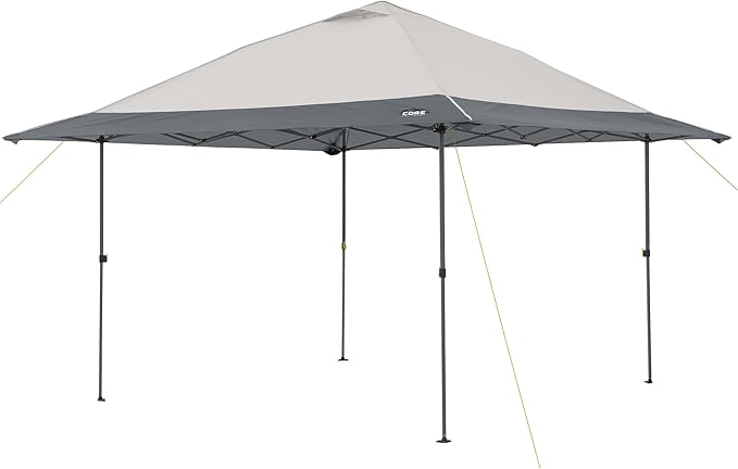CORE 13 FT x 13 FT Instant Pop Up Canopy Tent | Portable Straight Leg Outdoor Gazebo Shelter with Wheeled Carry Bag | Perfect for Camping, Beach, Picnic, Backyards, BBQ, Tailgate, Patio and Party