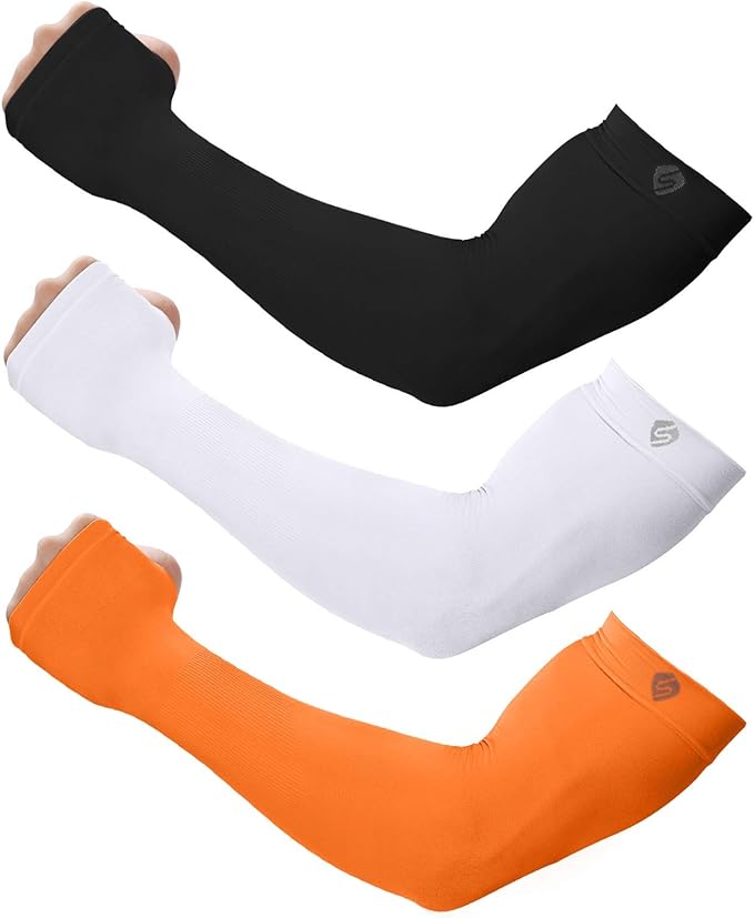 Arm Sleeves for Men Women UV Sun Protection Compression Arm Warmer Tattoo Cover Up, Sports Golf Cooling Sleeves